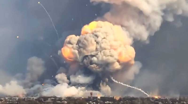 Ukraine: 10, 000 people evacuated as explosions rock ammunition depot