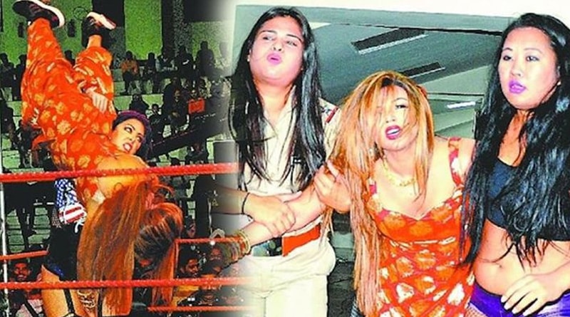 Wrestler crashed Rakhi Sawant