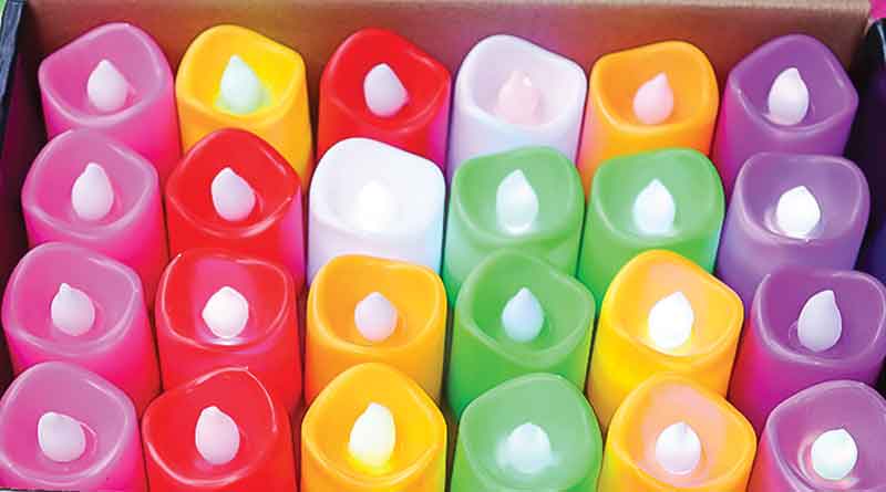 New type of candle in Kalipuja
