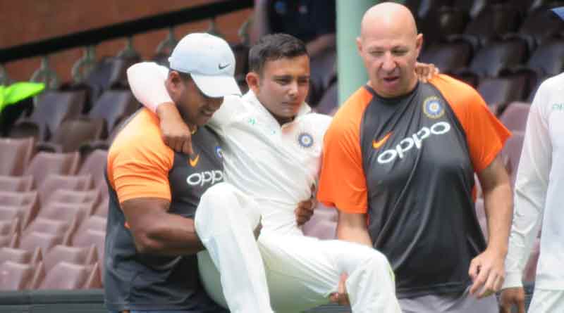 Prithvi out of Australia Test