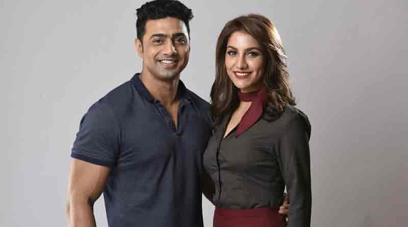 Dev and Rukmini in a movie