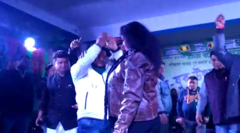 Indecent dance Of TMC leaders on stage