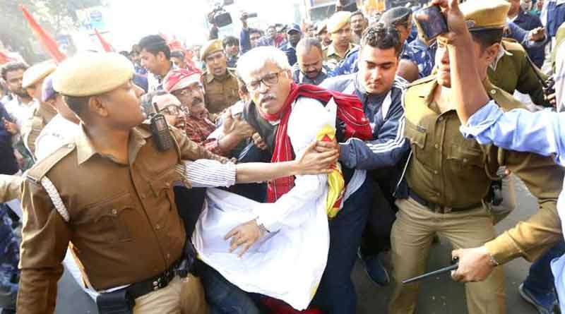 Sujan Chakraborty arrested in Jadavpur