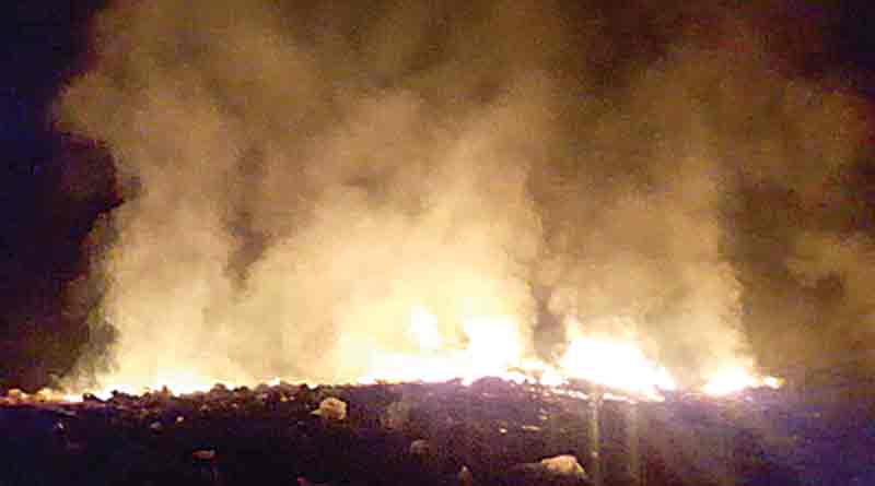 Fire in the fertilizer factory at Belur