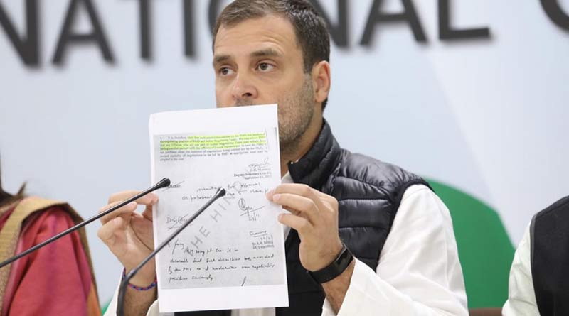  Rahul Gandhi slams modi on Rafale jet deal.