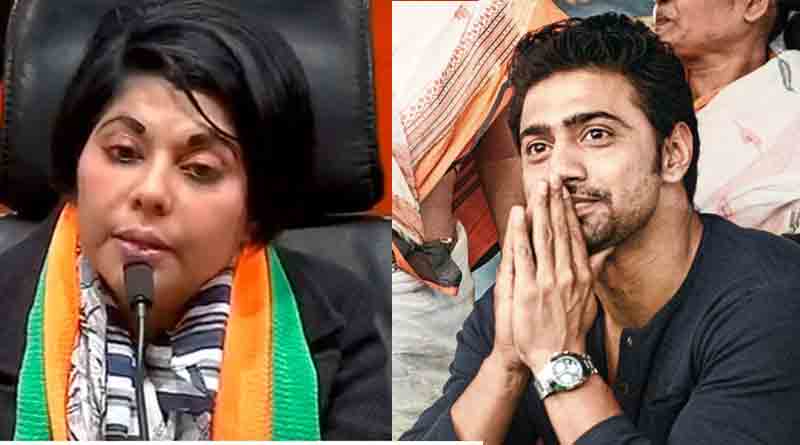 Trinamool Congress candidate Dev wishes Bharati Ghosh
