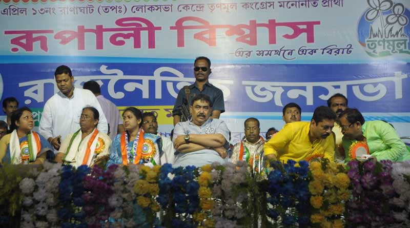 TMC leader Anubrata Mandal in a election campaign at Nadia