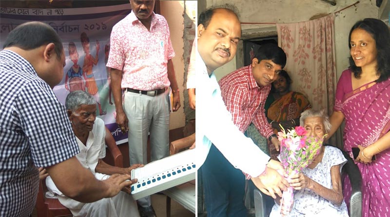 Three century old voters felicitate by Election Commission