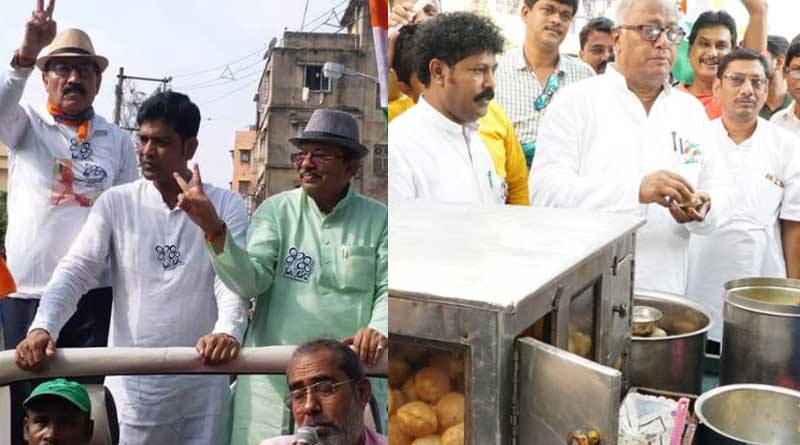 TMC candidate Prasun Banerjee and Sougata Roy campaign