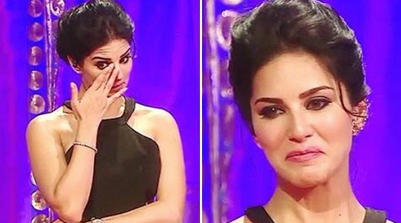 Bollywood actress Sunny Leone broke into tears on shooting