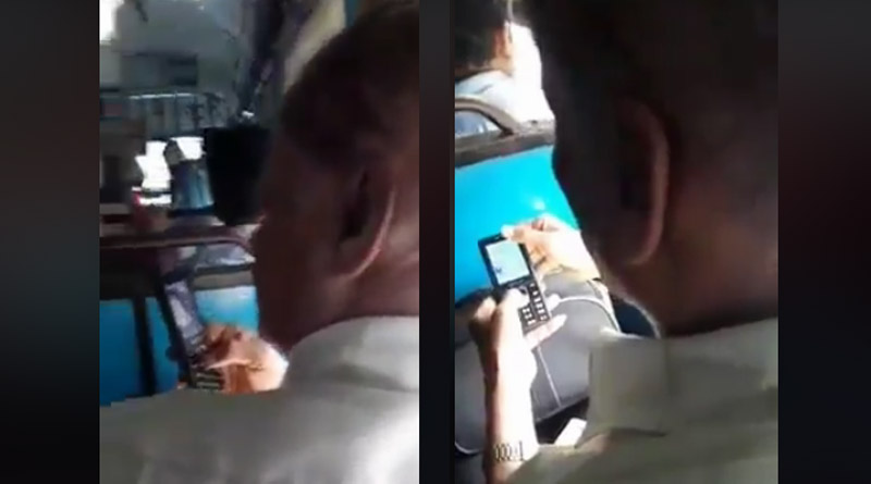 Man caught when he was trying to capture photos of woman