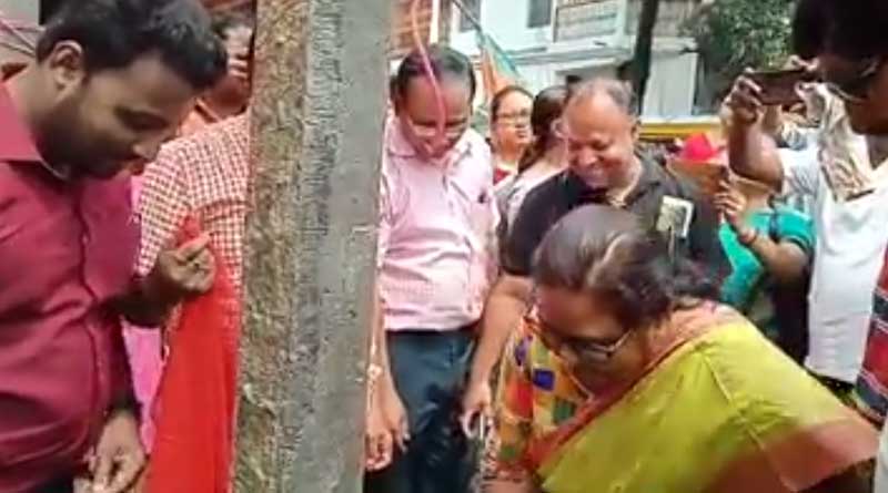 BJP constructs party office on Government land in Dinhata