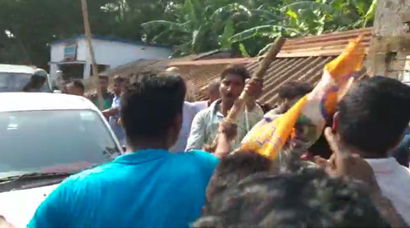 Clash between TMC and BJP worker in midnapore