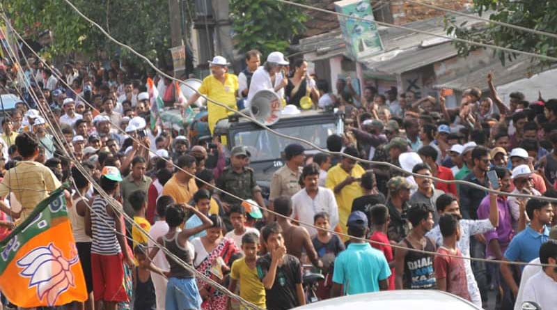‘Jay Sree Ram’ slogan chants in Madan Mitra's poll rally