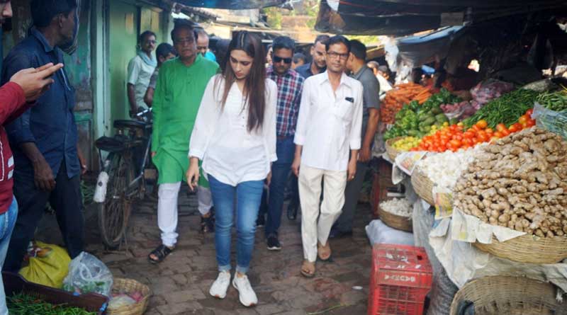 MP at work, newly elected Mimi Chakraborty visits Jadavpur