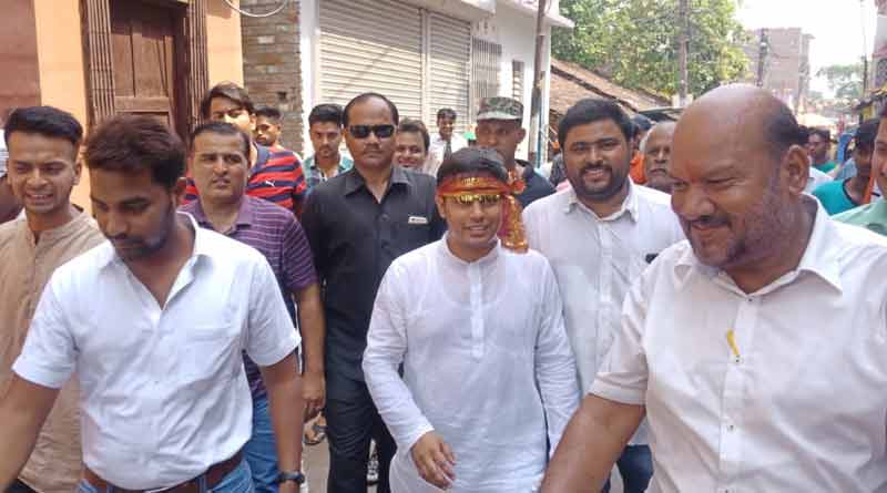 BJP candidate Arjun sing's election campaign at Bhatpara