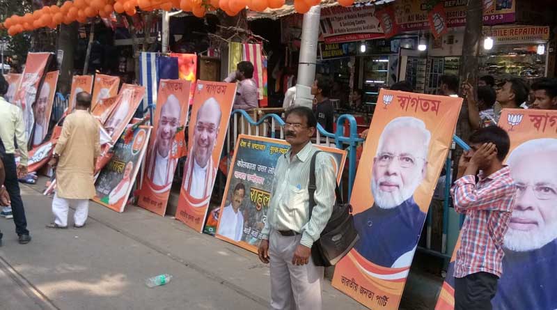 BJP posters torn apart in Kolkata ahead of Amit Shah rally