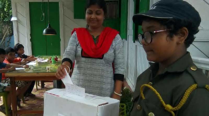 Mock poll conducted for toddlers in Maynaguri,Jalpaiguri