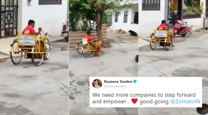 Salute! Differently-abled man delivers food on tricycle