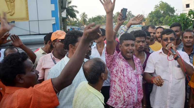BJP supporters stages protest as TMC MLA joins saffron camp