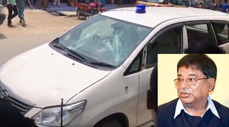 TMC MLA Udayan Guha's car allegedly vandalised in Dinhata by BJP