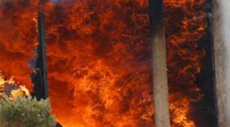 A truck driver allegedly beaten by police, other drivers burned check post.