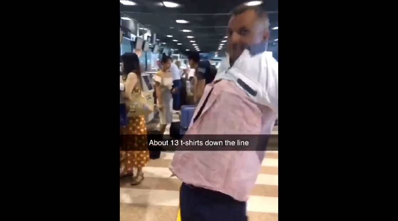 Man wears 15 shirts to not pay excess baggage fine on flight