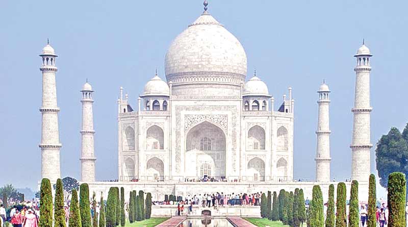 Insects leave black stains on marble structure of Taj Mahal