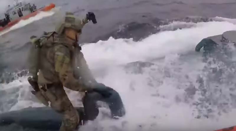 US Coast Guards Leap Onto 