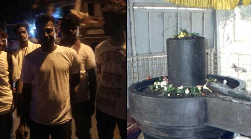 Muslim youths offer water to Lord Shiva of Bardhamaneshwar