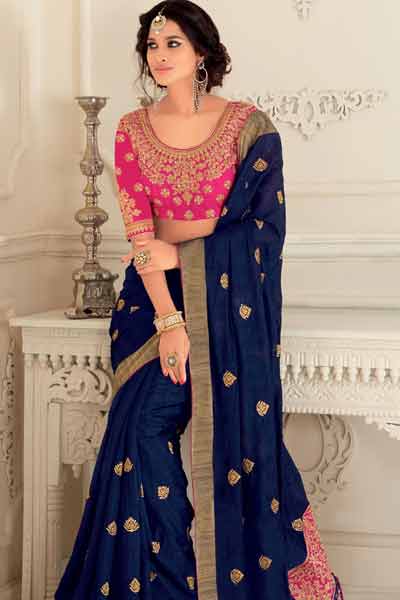 Blue-Saree