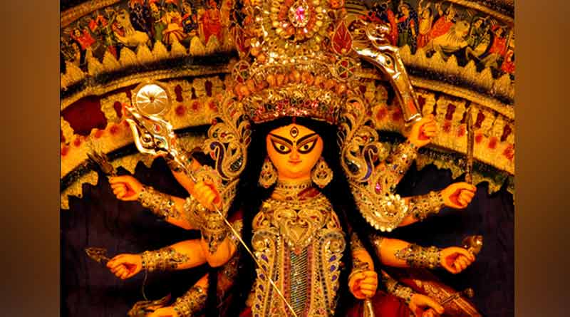 Save water, save tree theme of Jhargram Durga Puja