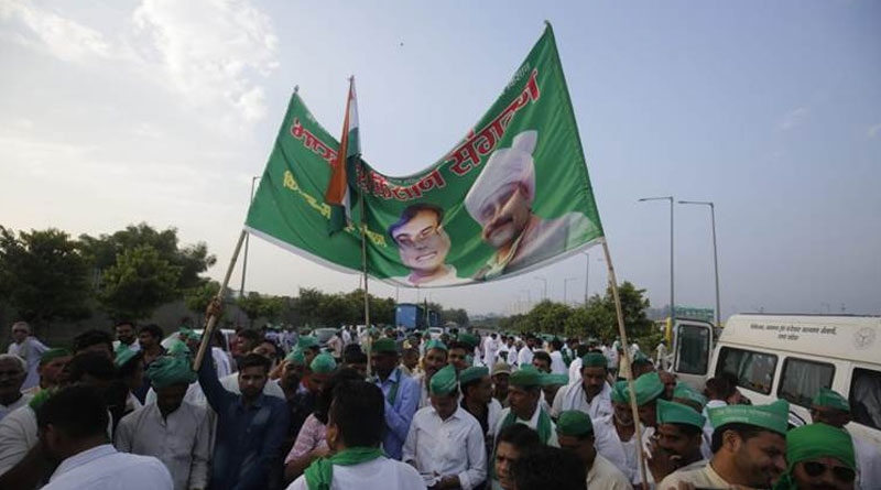Farmers from UP march towards Delhi to protest over agri crisis
