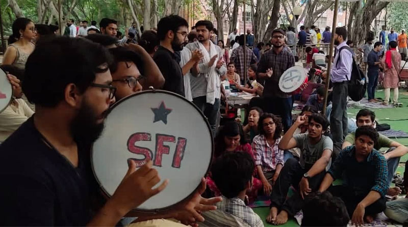 Left students union leads with huge votes at JNU election