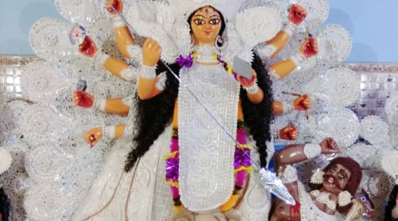 Footprints on pots used in Durga Puja attracts people to 200years old puja at Bankura