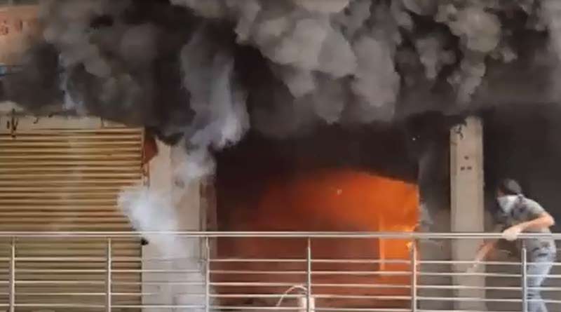 Fire at International Market, Siliguri, 4 stores burnt completely