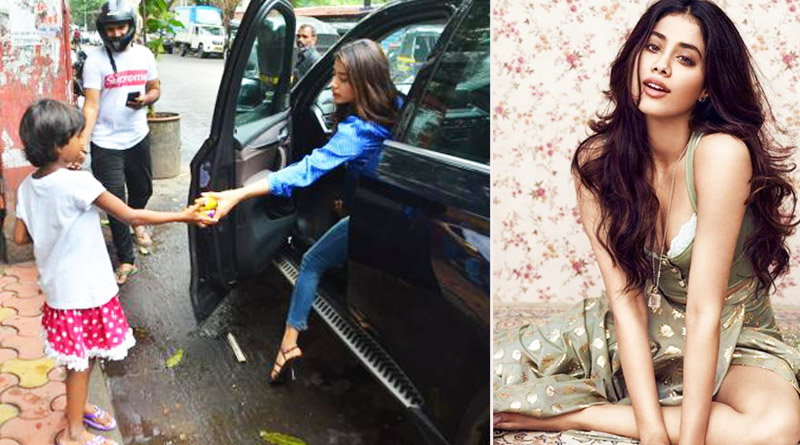 Sridevi's Daughter Jhanvi Kapoor feeds street child Jhanvi Kapoor,