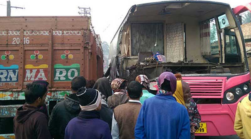 School bus accident at Chitpur, atleast 25 students injured