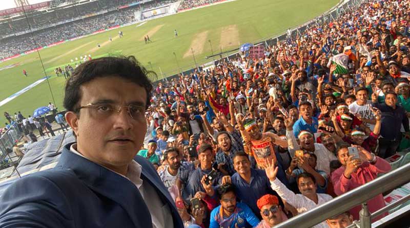 BCCI President Sourav Ganguly rejoices at Pink Eden Gardens