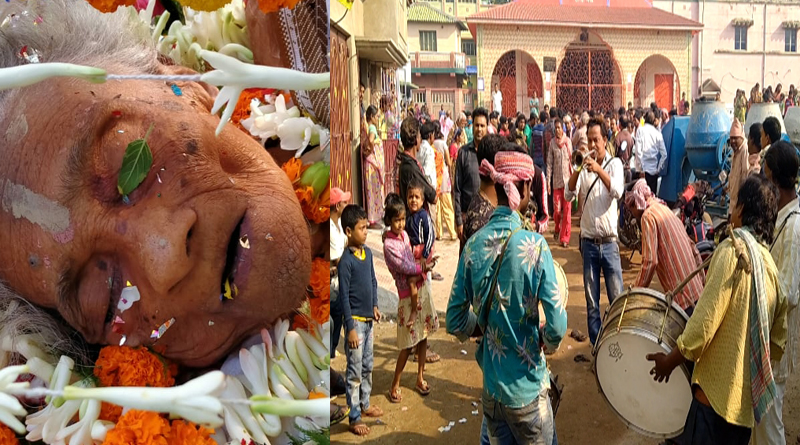 unique last rites of a old women of raigunj creates interest