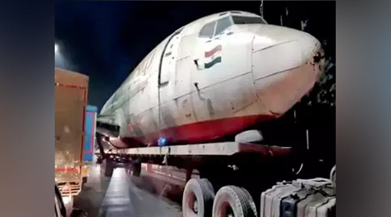 Scrapped aircraft wheeled out of DumDum airport takes Jessore Road