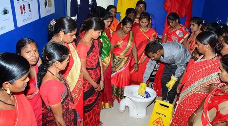A college set up in Hrishikesh, Uttarakhand to teach to clear bathrooms