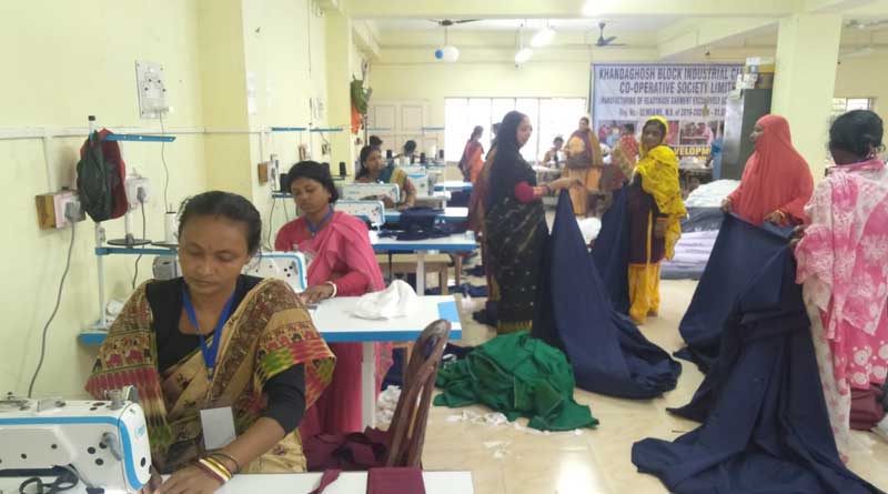 East Burdwan women stitch cloths for school children