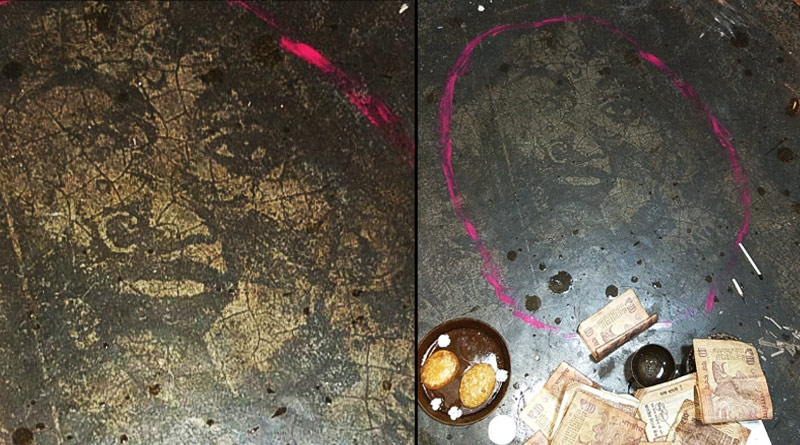 A Goddess impression appeared on floor, social media gone ga ga over it
