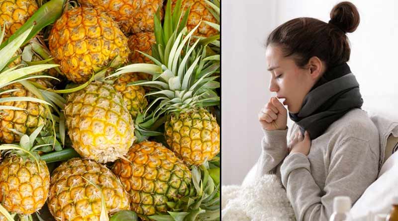 Pineapple reduces the symptoms of cough and cold