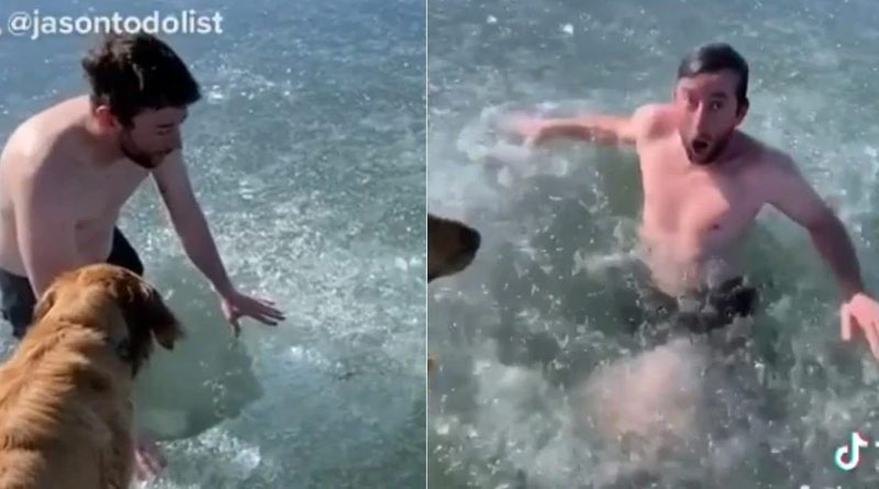 TikTok star tried to swim in ice water in Utah to record a video