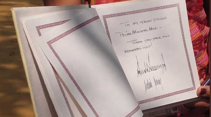 Trump wrote no word on Gandhi in visitor's book of Sabarmati