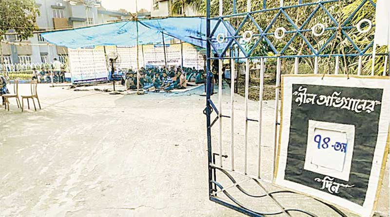 TMCP leads students of fisheries department protesting at university