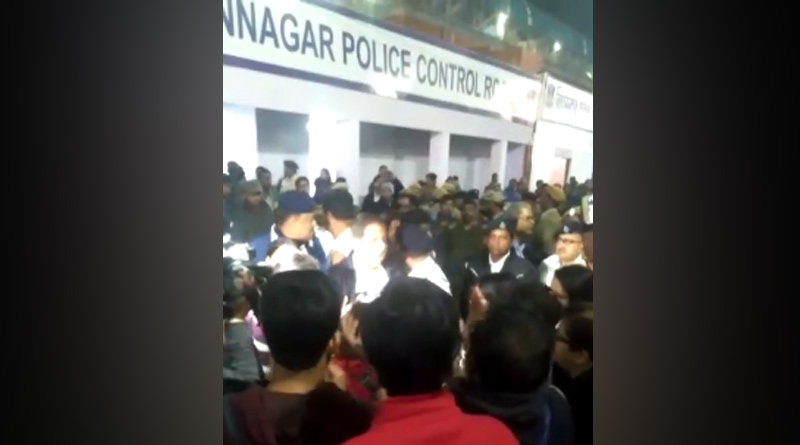 CAA protester allegedly attack lady police officer in Bidhannagar thana