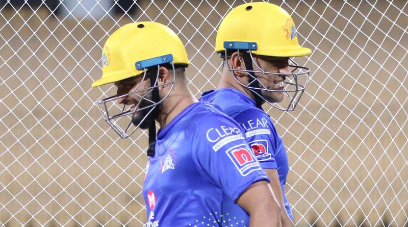 MS Dhoni hits five sixes in a row in warms up for IPL 2020 season